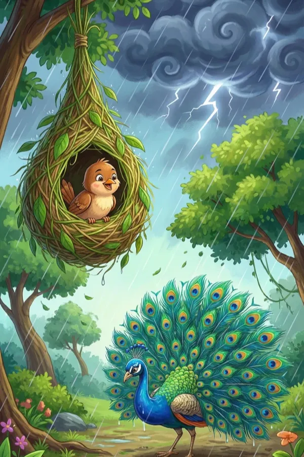 সোনালি ডানার বোঝা ও ছোট্ট বাবুইয়ের বাসা